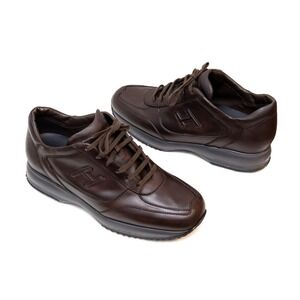 Hogan Interactive Men's Brown Leather Sneakers – Size US 10 /‎ UK 9